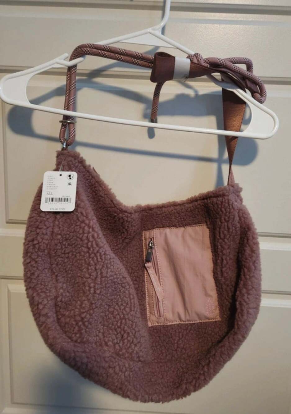 Free People Movement Slopes Sherpa Sling Bag Dusty Pink
